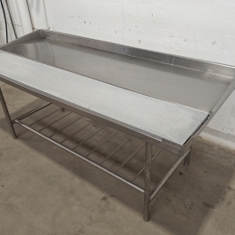 Rvs / PE-tafel 205x84x90 cm 